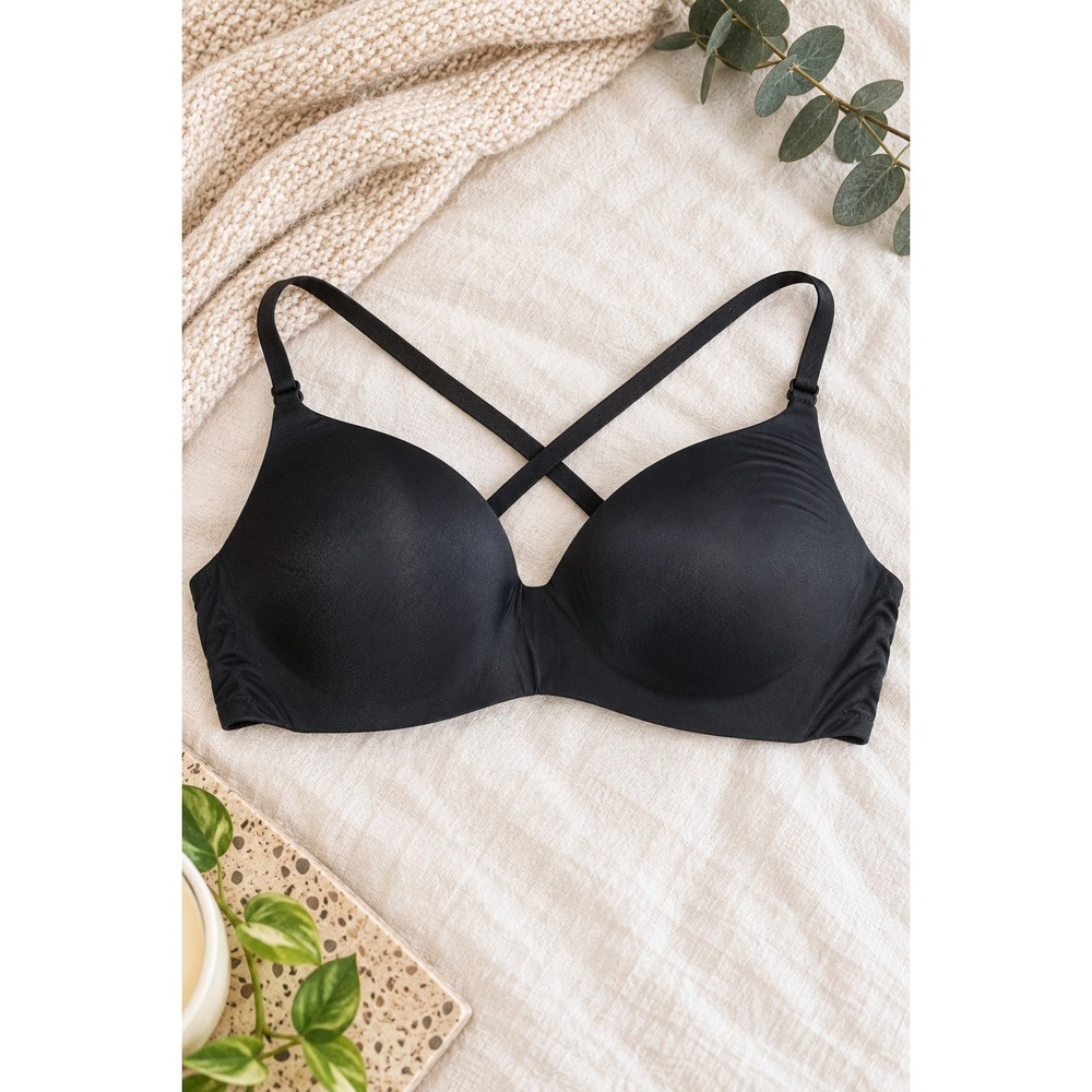 Victoria's Secret 40D Black Convertible Cross Strap Lightly Padded Bra Everyday
